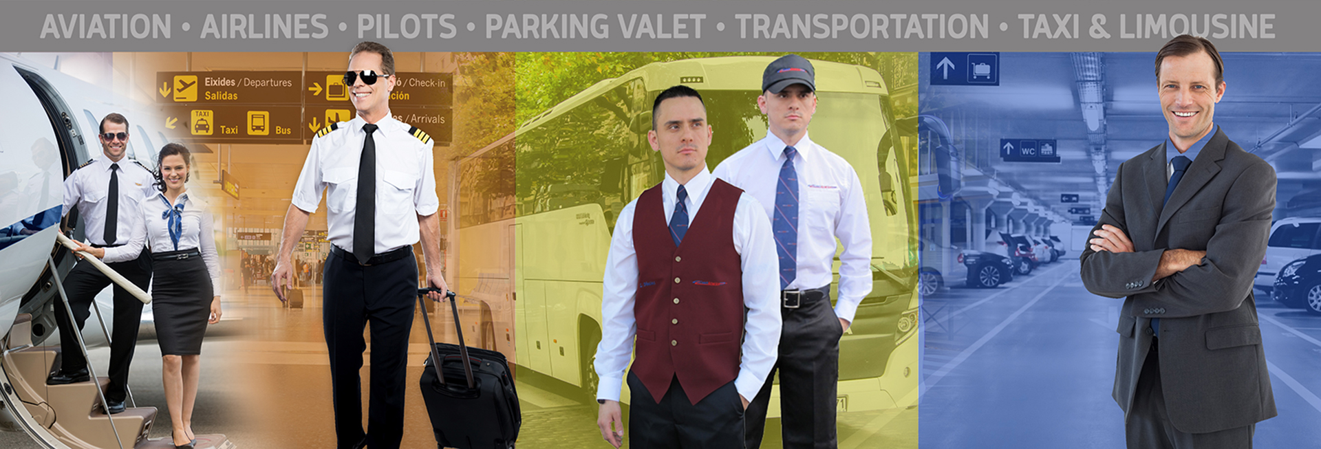 Aviation, Airlines, Pilots, Parking Valet, Transportation, Taxi & Limousine